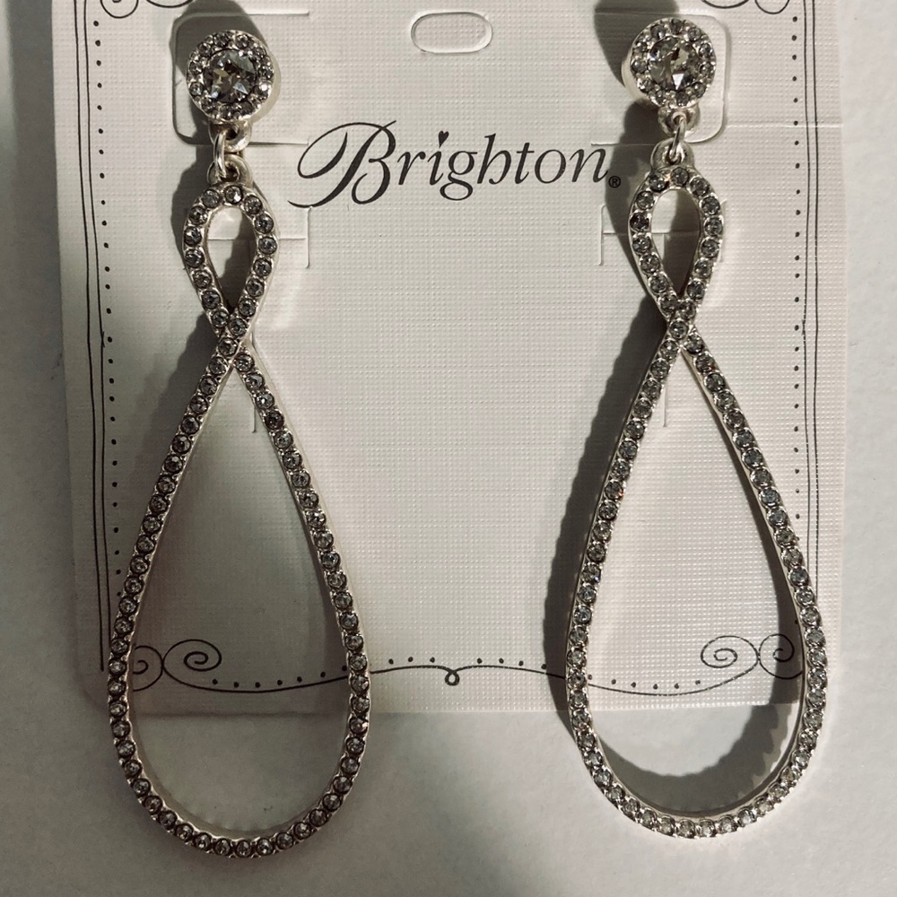 NWT Brighton Swarovski Drop Earrings Illumina
